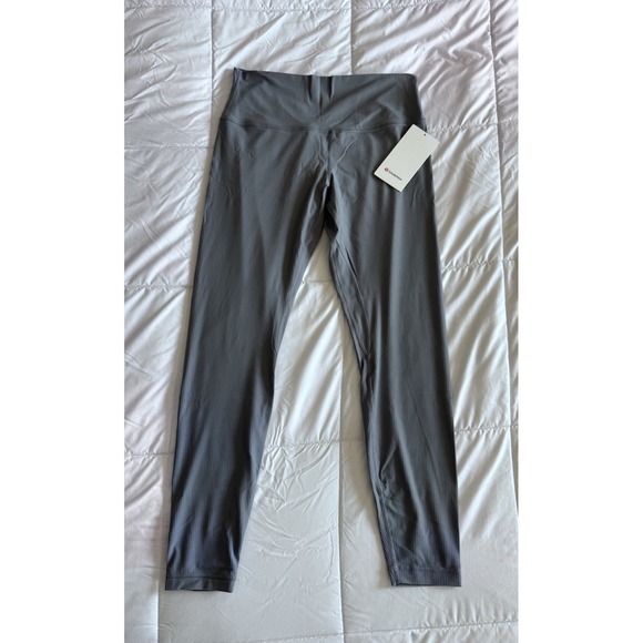 New Lululemon Align Ribbed High Rise Size 12 Pants 28" Leggings Belgian Blue NWT - Picture 1 of 9